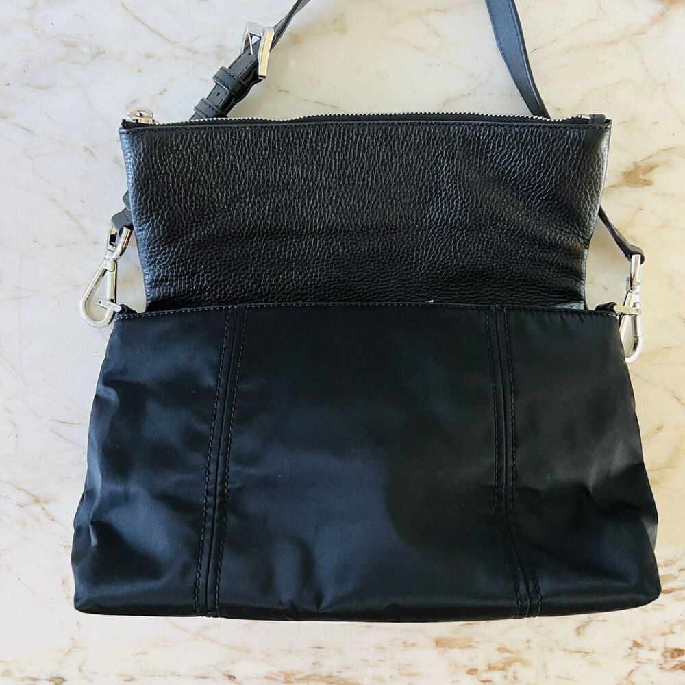 MICHAEL KORS Jane Black Nylon Leather Medium Shoulder Bag - Picture 9 of 12